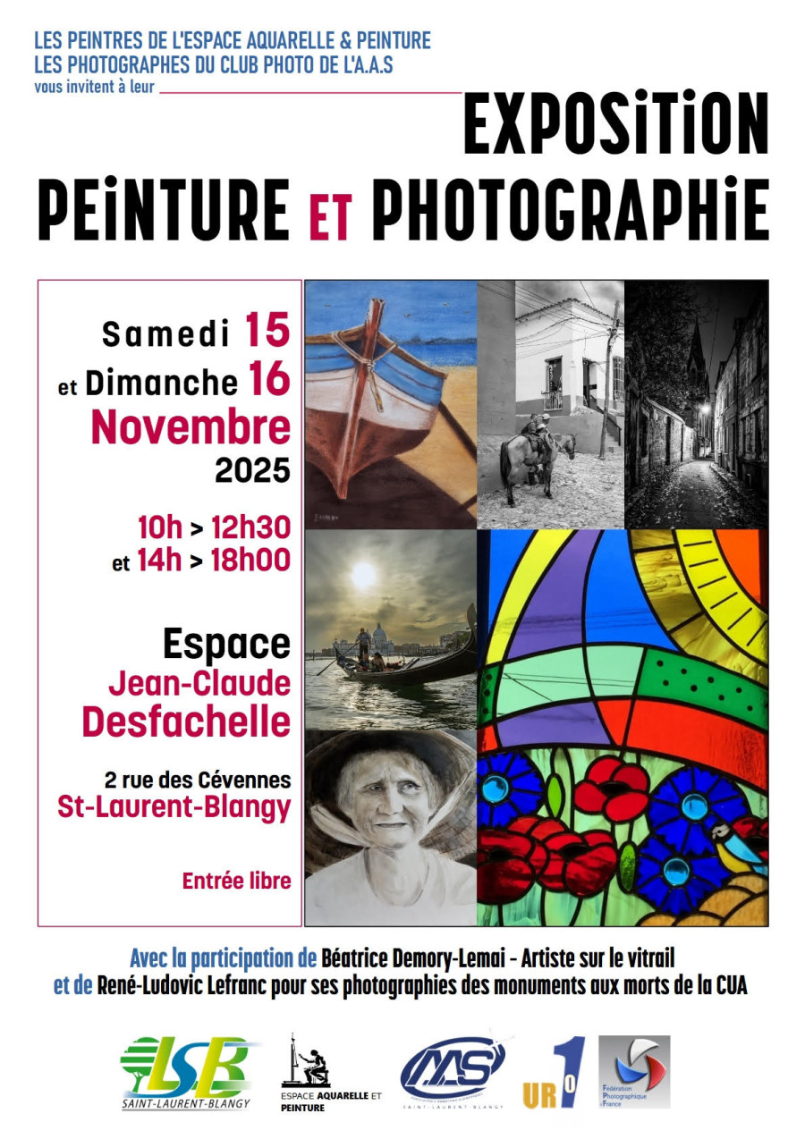 Exposition peintres et photographes ce weekend à Saint-Laurent-Blangy